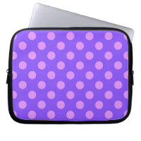 Lilac polka dots on periwinkle