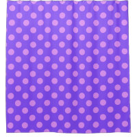 Lilac polka dots on periwinkle
