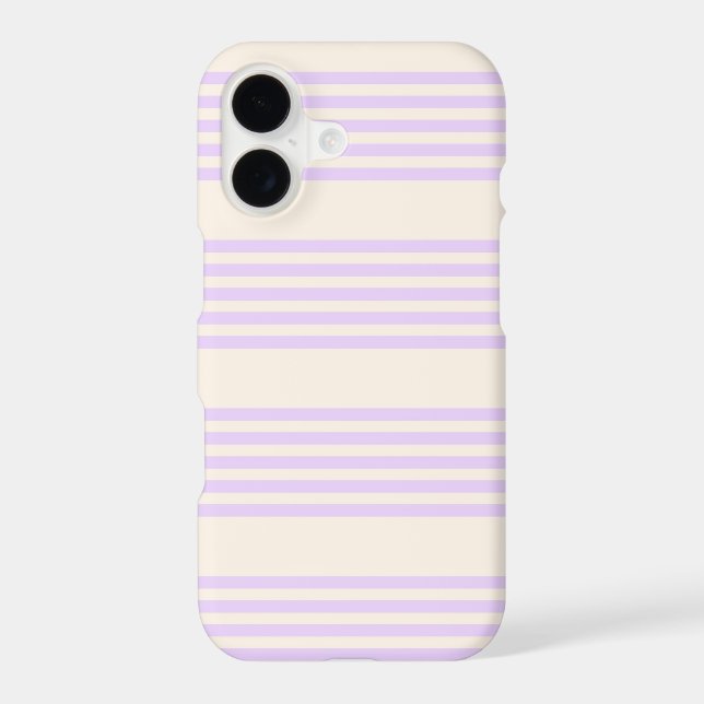 Lilac purple and beige five stripes pattern (Back)