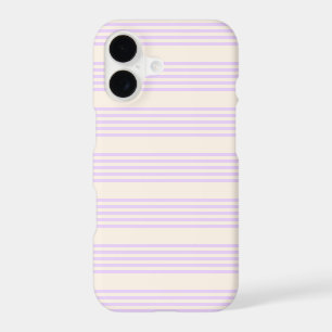 Lilac purple and beige five stripes pattern