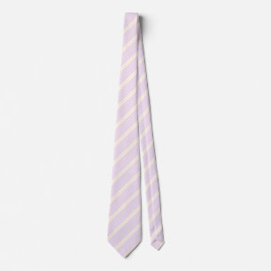 Lilac purple and beige five stripes pattern tie
