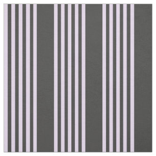 Lilac purple and charcoal five stripes pattern fabric