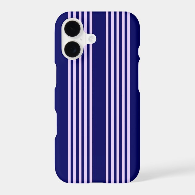 Lilac purple and navy blue five stripes pattern (Back)