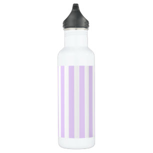 Lilac purple and white candy stripes 710 ml water bottle
