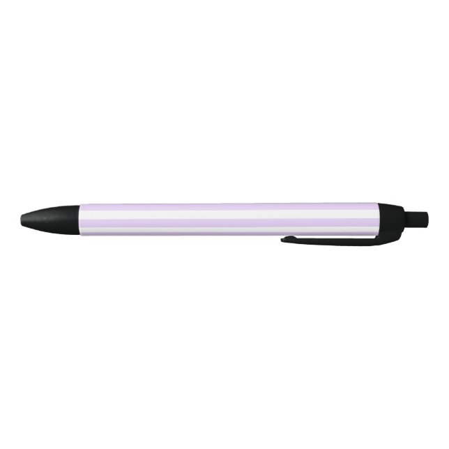 Lilac purple and white candy stripes black ink pen (Bottom)