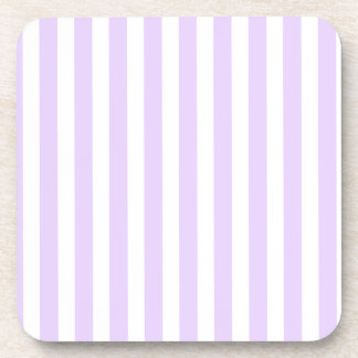 Lilac purple and white candy stripes coaster