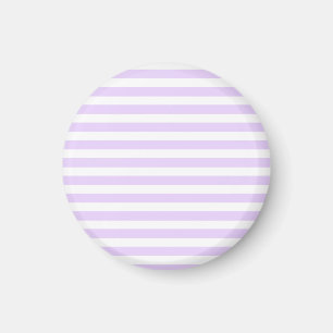 Lilac purple and white candy stripes magnet