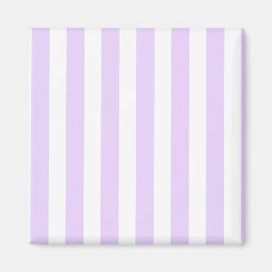 Lilac purple and white candy stripes magnet