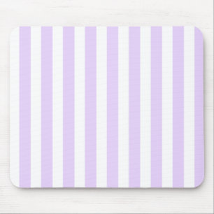 Lilac purple and white candy stripes mouse mat