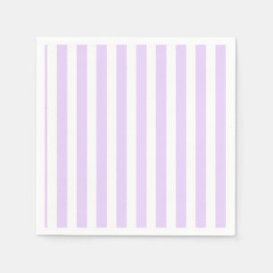 Lilac purple and white candy stripes napkin