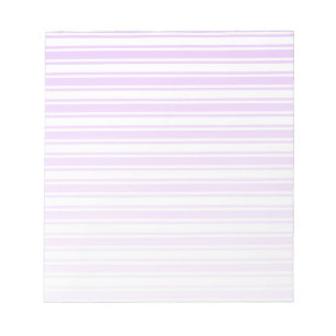 Lilac purple and white candy stripes notepad