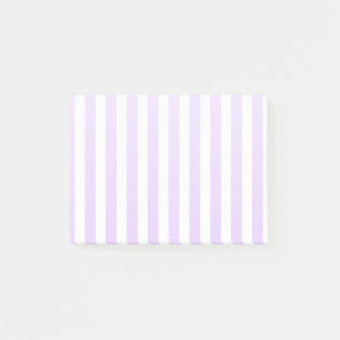 Lilac purple and white candy stripes post-it notes
