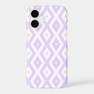 Lilac purple and white diamond pattern