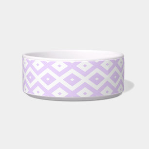 Lilac purple and white diamond pattern bowl