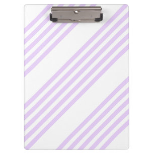Lilac purple and white five stripes pattern clipboard