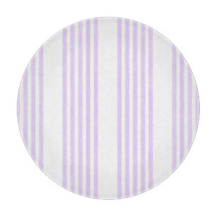 Lilac purple and white five stripes pattern cutting board