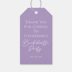 Lilac Purple Bachelorette Party Personalised Gift Tags