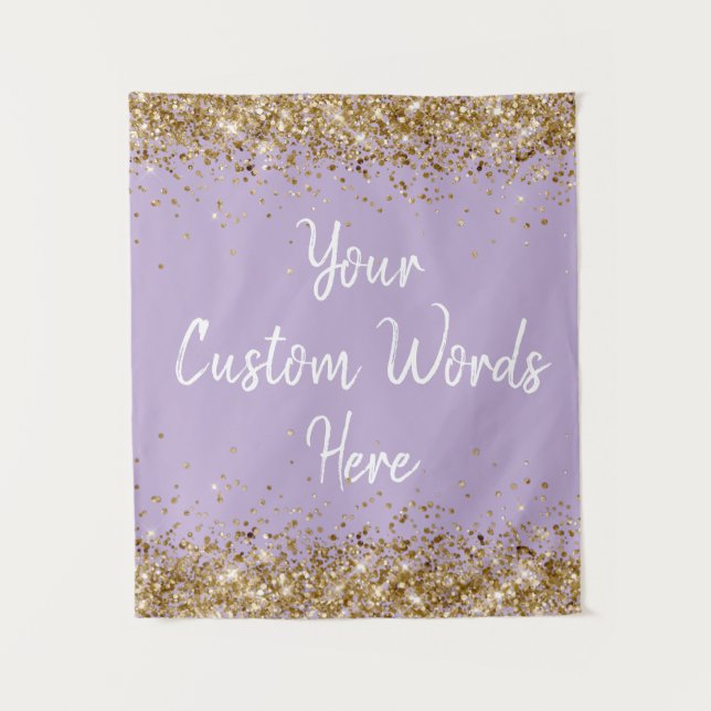 Lilac Purple Backdrop Birthday Party Photo Booth Tapestry (Front)