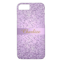 Lilac Purple Crystal Sparkle Glitter Customisable