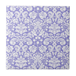 Lilac purple damask pattern tile