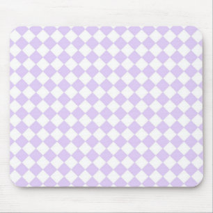 Lilac Purple Diamond Chequered pattern Mouse Mat