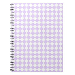 Lilac Purple Diamond Chequered pattern Notebook