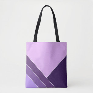 Lilac Purple Elegant Vee Home Pattern Tote Bag