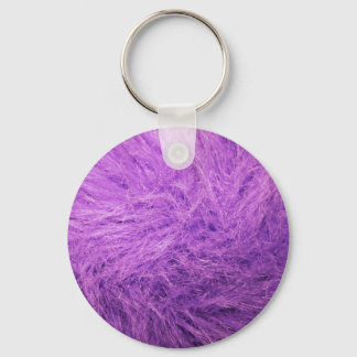 Lilac Purple Fur Key Ring