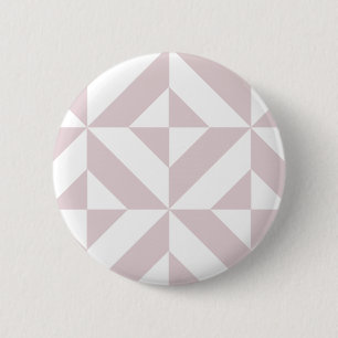 Lilac Purple Geometric Deco Cube Pattern 6 Cm Round Badge