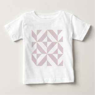 Lilac Purple Geometric Deco Cube Pattern Baby T-Shirt