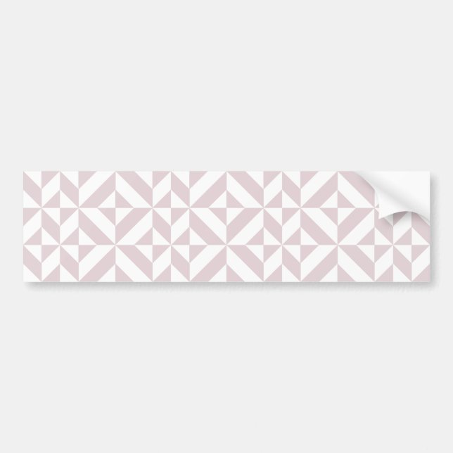 Lilac Purple Geometric Deco Cube Pattern Bumper Sticker (Front)