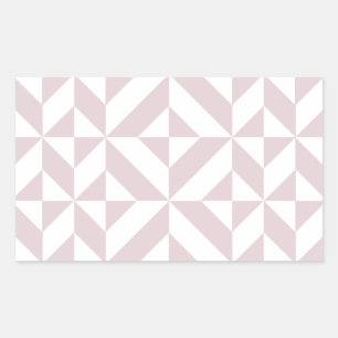 Lilac Purple Geometric Deco Cube Pattern Rectangular Sticker