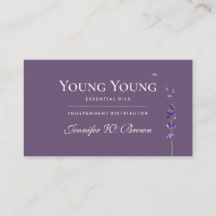 Lilac Purple Lavender Essential Oils Business Card