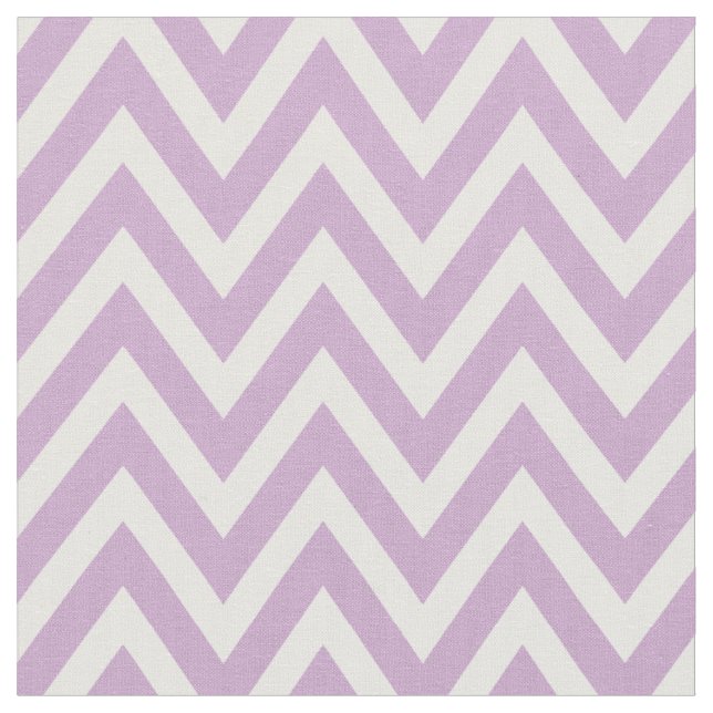 Lilac Purple Modern Chevron Stripes Fabric (Close Up)