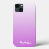 Lilac purple ombre personalized name Case-Mate iPh