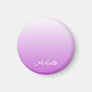 Lilac purple ombre personalized name magnet