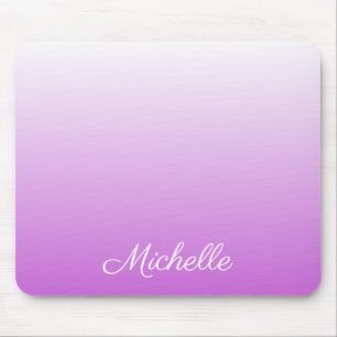 Lilac purple ombre personalized name mouse mat