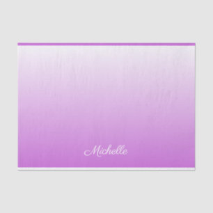 Lilac purple ombre personalized name tissue paper