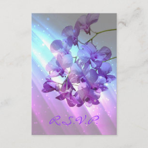 lilac purple orchid wedding RSVP response