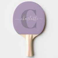 Lilac Purple Personalised Script Monogram Name