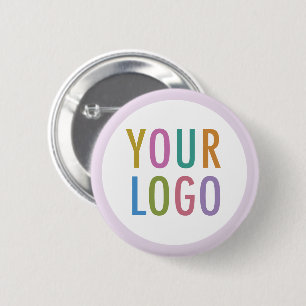 Lilac Purple Pin Back Button Custom Logo Badge