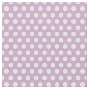 Lilac Purple Polka Dots Fabric