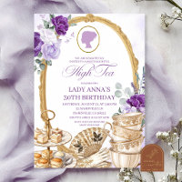 Lilac Purple Regency High Tea Birthday party
