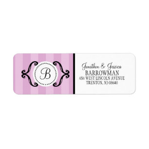 Lilac Purple Sweet Charming Striped Personalizedg