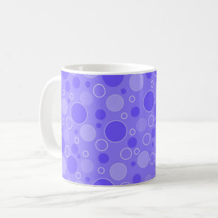 Lilac purple tones with polka dots in retro sixtie coffee mug