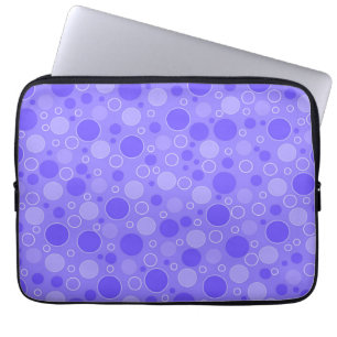 Lilac purple tones with polka dots in retro sixtie laptop sleeve