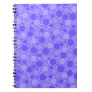 Lilac purple tones with polka dots in retro sixtie notebook