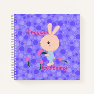 Lilac purple tones with polka dots in retro sixtie notebook