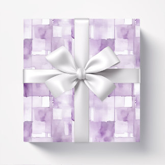 Lilac Purple Watercolor Abstract  Wrapping Paper