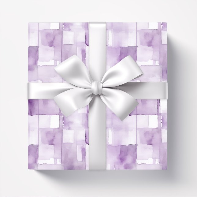 Lilac Purple Watercolor Abstract  Wrapping Paper (Creator Uploaded)